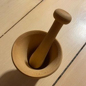 Small wooden mortar and pestle